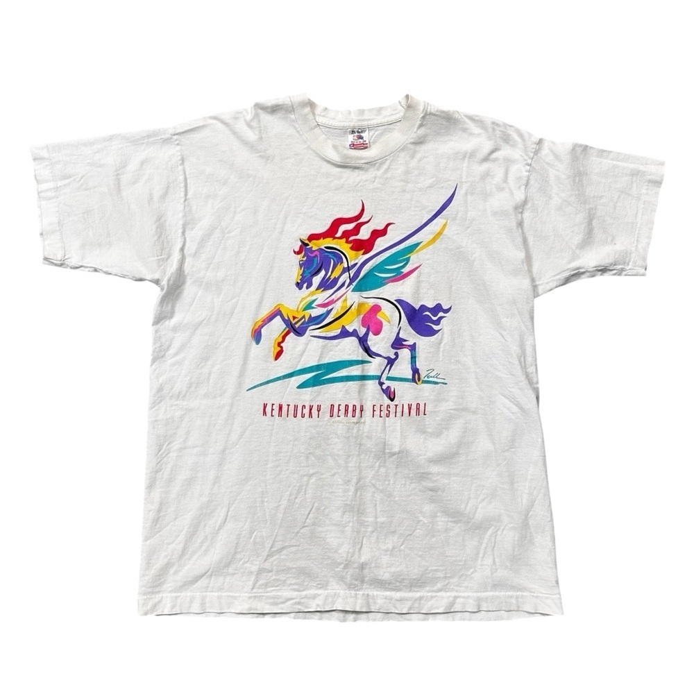 VTG 90’s Fruit of the Loom Kentucky Derby Festival Single Stitch T-shirt Sz XL